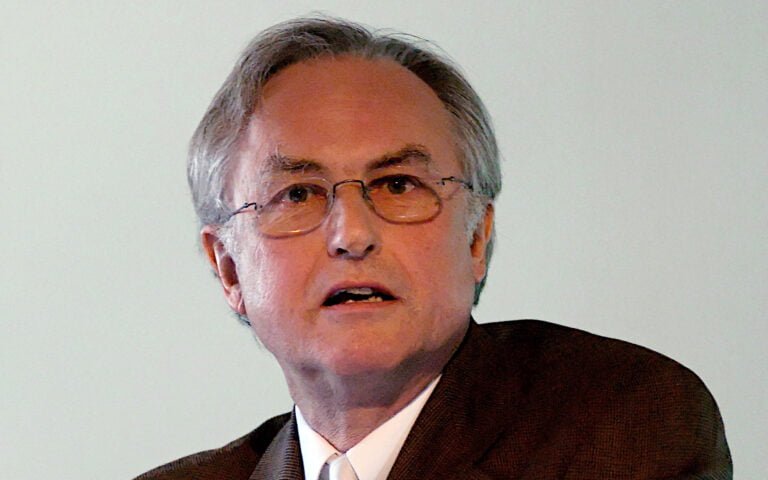 Richard Dawkins giving a lecture based on his book, The God Delusion, in Reykjavik